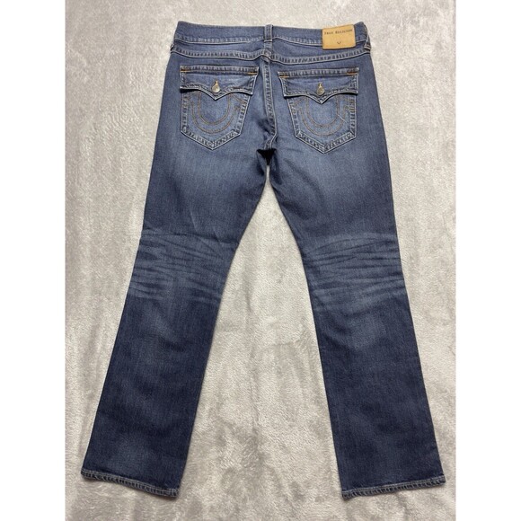 True Religion Ricky With Flap Men's Straigh Leg Denim Jeans Size 36x32 - Picture 2 of 12